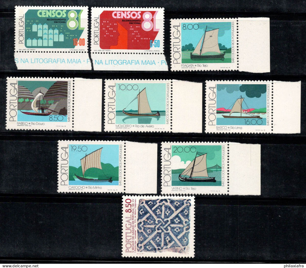 Portugal 1981 Mi. 1514,1516,1528 Neuf ** 100% Culture, Navires, Art - Neufs