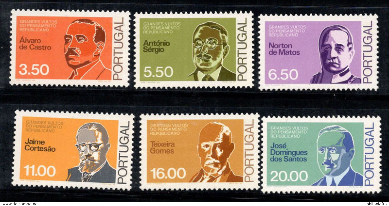 Portugal 1980 Mi. 1482-1487 Neuf ** 100% Personnalité - Neufs