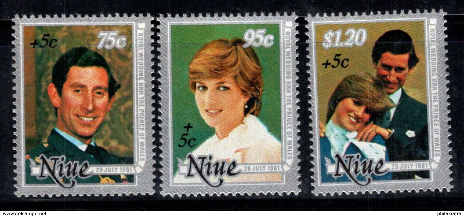 Nioué 1981 Mi. 442-444 Neuf ** 100% Prince Charles, Diana - Niue