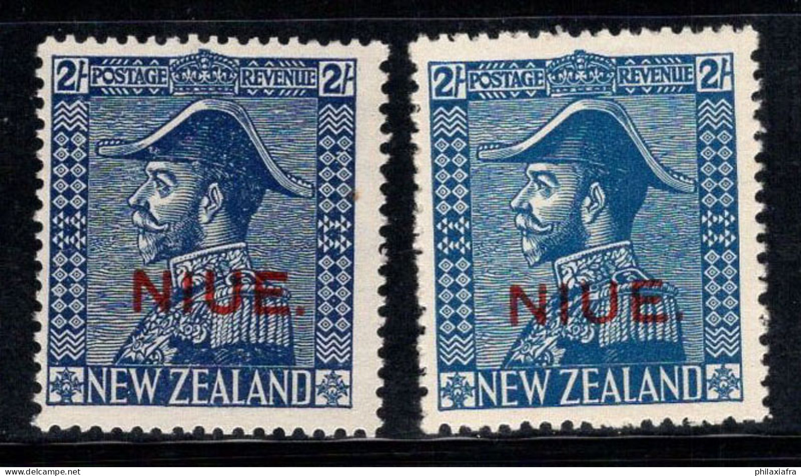 Nioué 1927 Mi. 33-34 Neuf ** 80% Le Roi George V - Niue