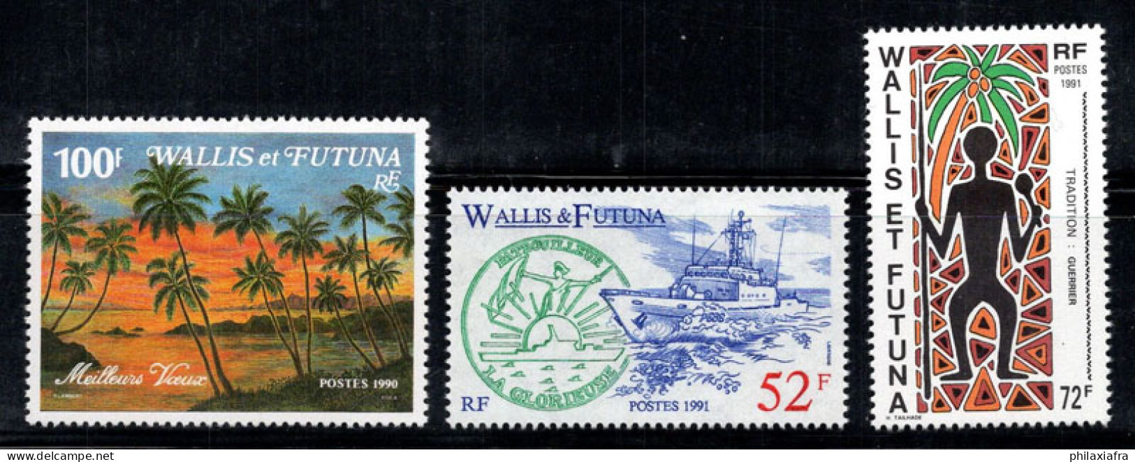 Wallis Et Futuna 1990-91 Mi. 588-590 Neuf ** 100% Paysage, Navire, Tradition - Neufs