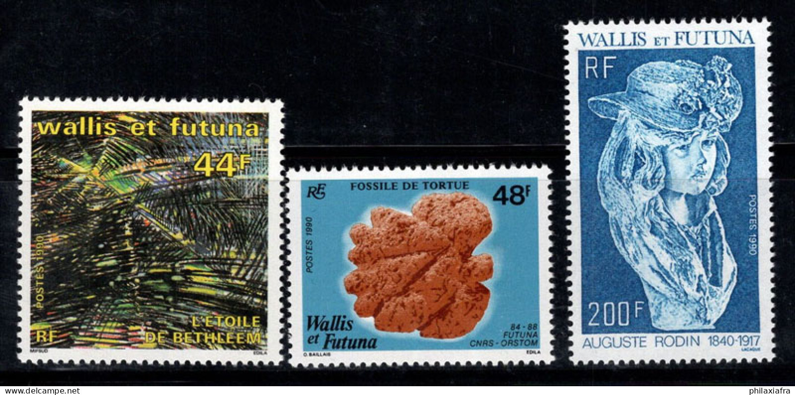 Wallis Et Futuna 1990 Mi. 574-576 Neuf ** 100% Bethléem, Rodin, Archéologie - Ungebraucht