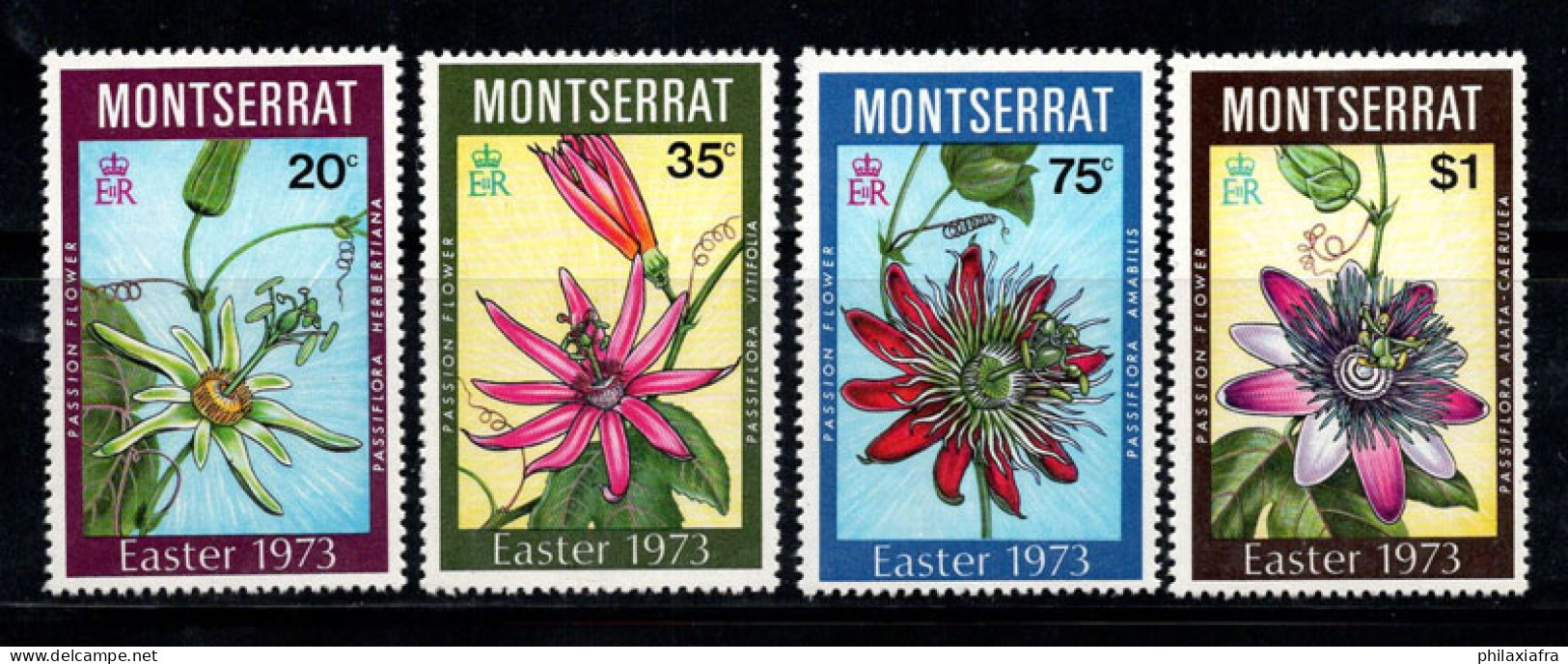 Montserrat 1973 Mi. 287-290 Neuf ** 100% Fleurs, Pâques - Montserrat