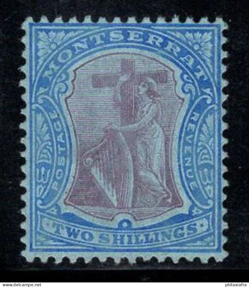 Montserrat 1908 Mi. 37 Neuf * MH 100% 2 Sh, Symbole, Allégorie, Croix - Montserrat