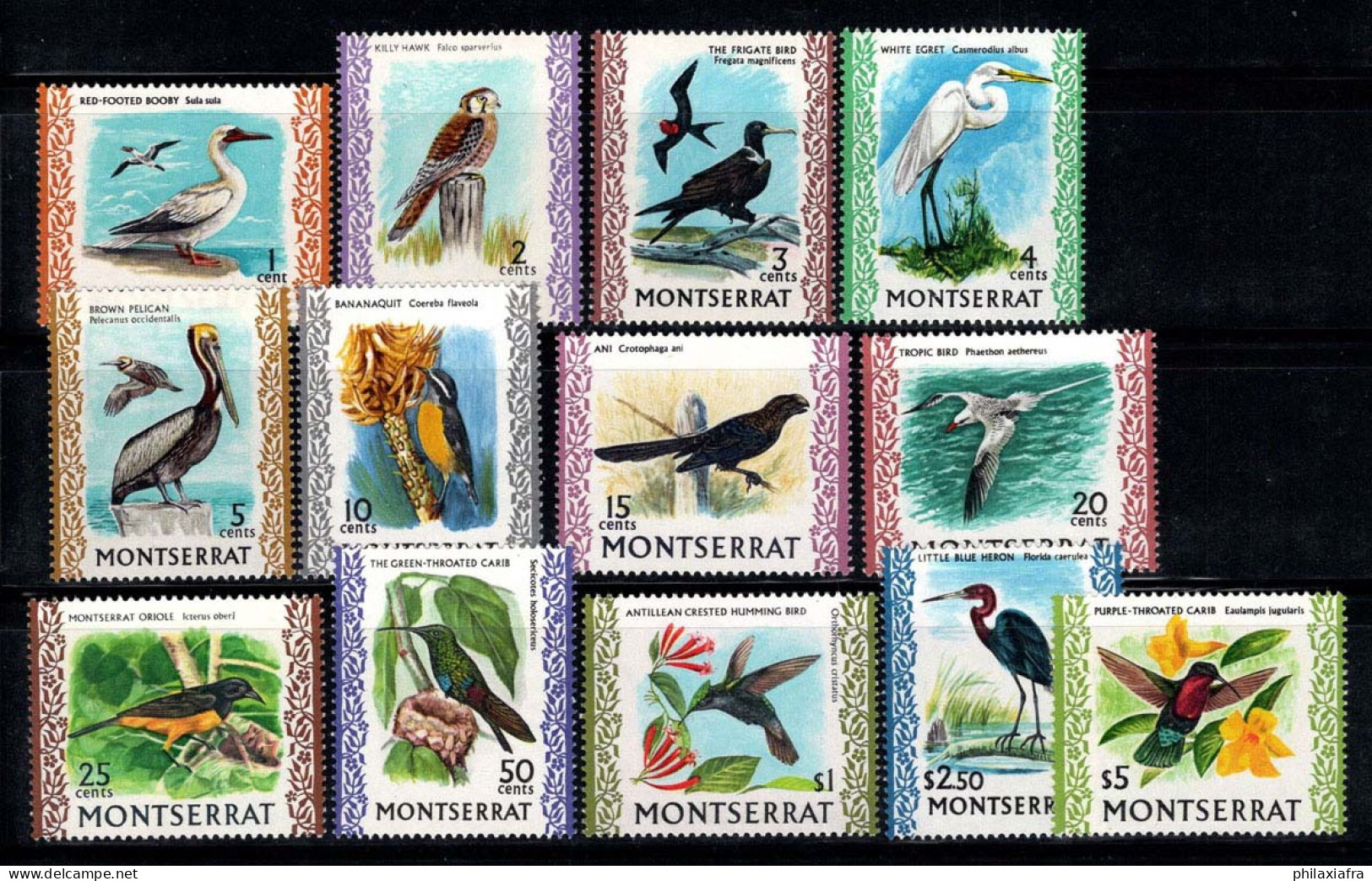 Montserrat 1970 Mi. 230-242 Neuf ** 100% Oiseaux - Montserrat