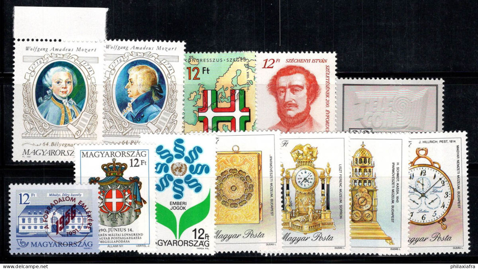 Hongrie 1990-91 Neuf ** 100% Montres Anciennes, Mozart, Armoiries... - Unused Stamps