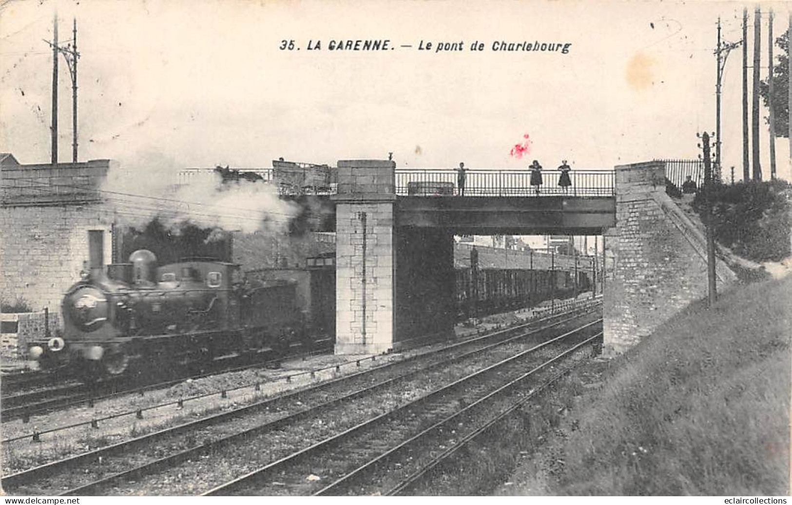 La Garenne Colombes         92       Le Pont De  Charlebourg . Train   N° 35   (Voir Scan) - La Garenne Colombes
