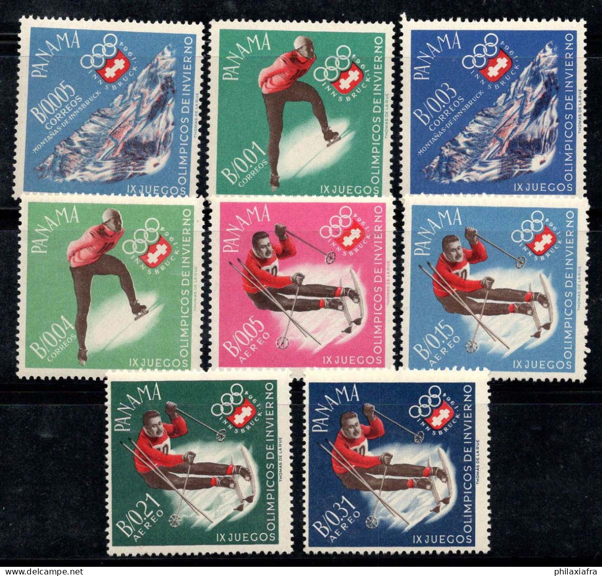 Panama 1963 Mi. 677-684 Neuf ** 100% Jeux Olympiques, Innsbruck - Panama