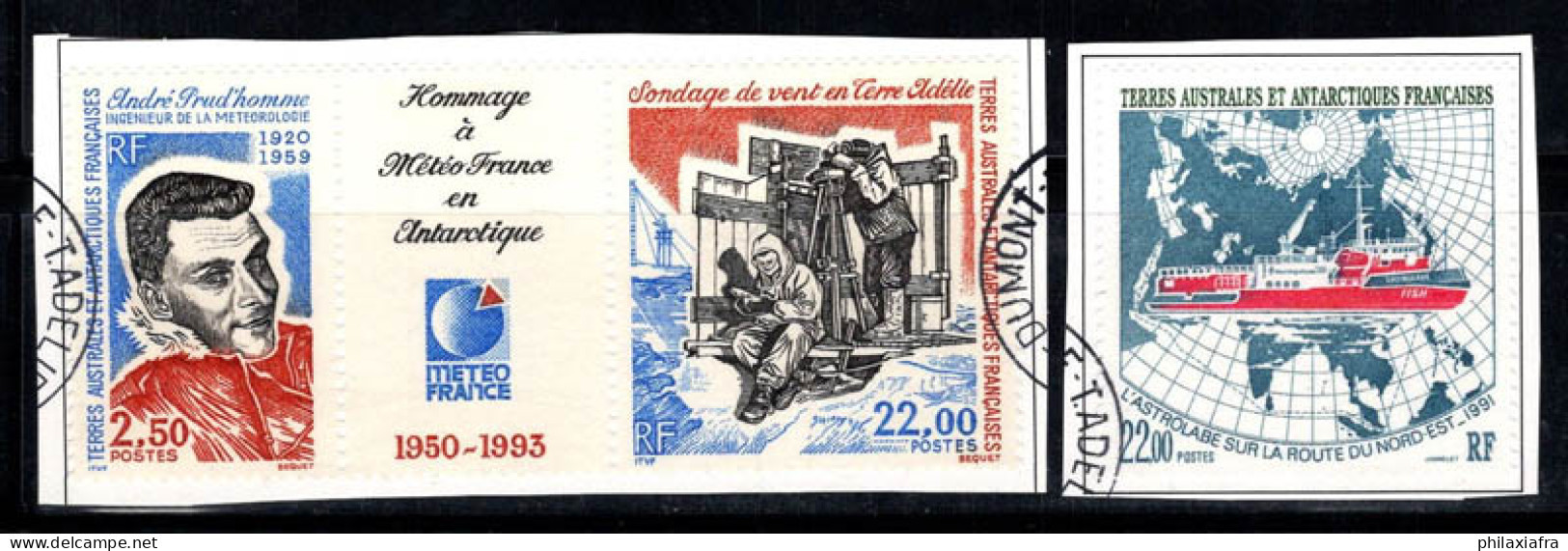 Territoire Antarctique TAAF Français 1993 Mi. 308,311-12 Oblitéré 100% Navire,Météorologie - Used Stamps