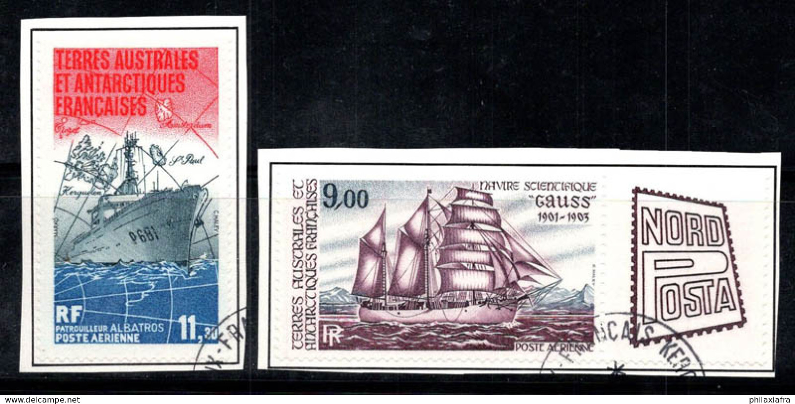 Territoire Antarctique TAAF Français 1984 Mi. 194-95 Oblitéré 100% Poste Aérienne Navires - Gebraucht