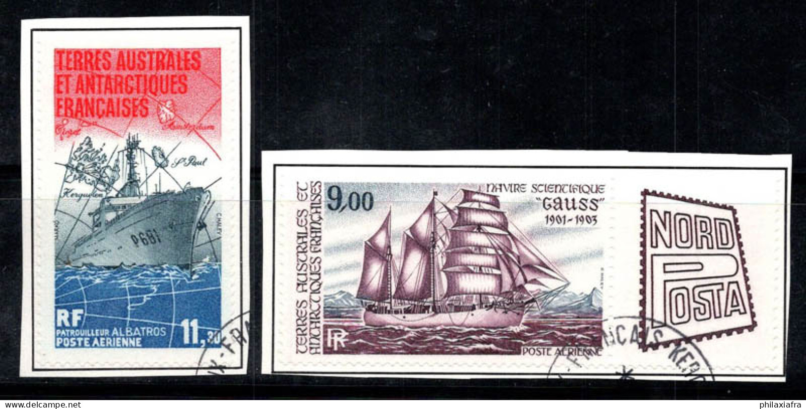 Territoire Antarctique TAAF Français 1984 Mi. 194-95 Oblitéré 100% Poste Aérienne Navires - Used Stamps