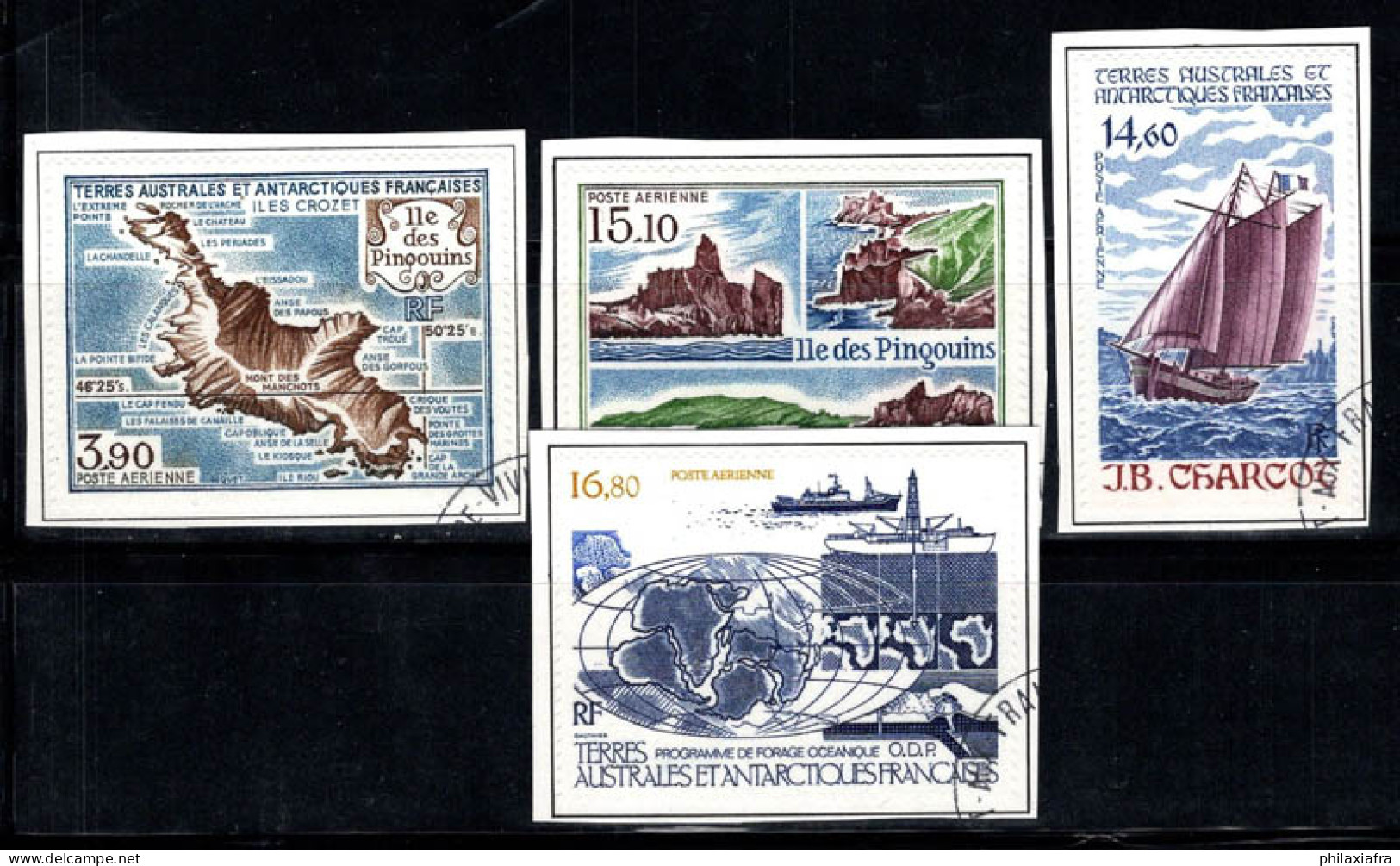 Territoire Antarctique TAAF Français 1987-88 Mi. 228-29,237-38 Oblitéré 100% Poste Aérienne L'île Aux Pingouins... - Used Stamps