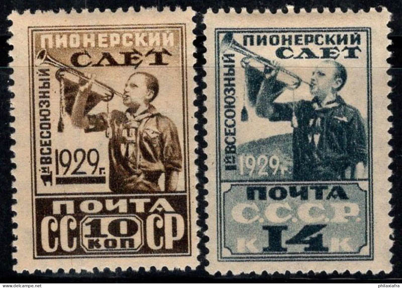 Union Soviétique, URSS 1929 Mi. 363-364 Neuf * MH 100% PIONNIERS - Nuovi