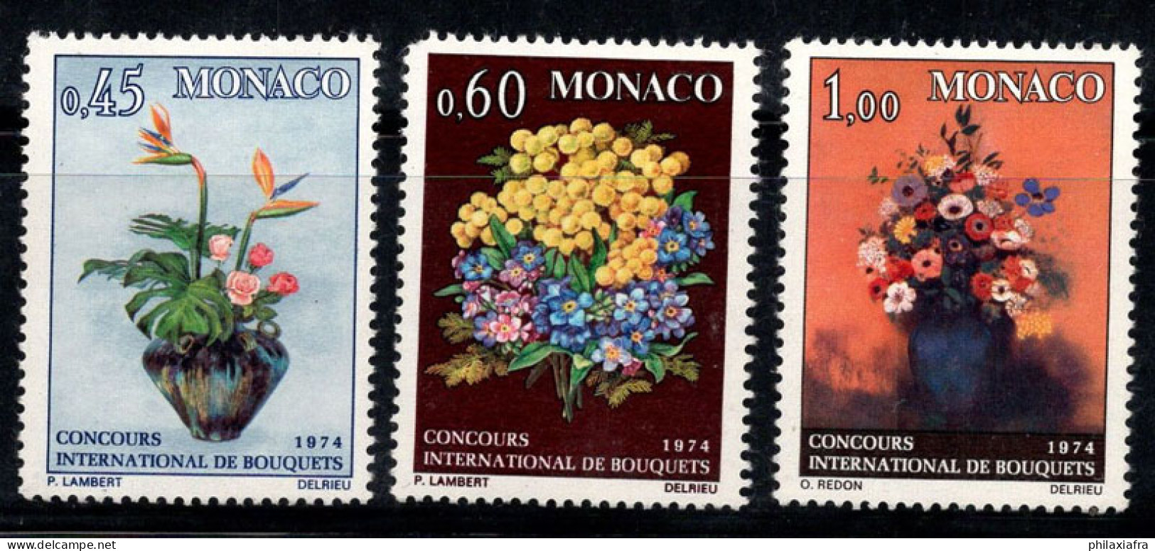 Monaco 1973 Mi. 1104-1106 Neuf ** 100% Fleurs, Art - Sonstige & Ohne Zuordnung