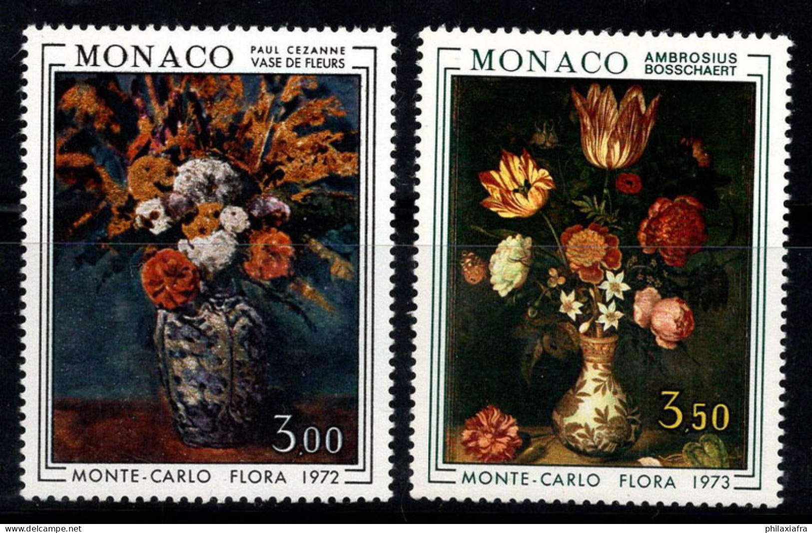 Monaco 1972-73 Mi. 1041, 1072 Neuf ** 100% Fleurs, Art - Otros & Sin Clasificación
