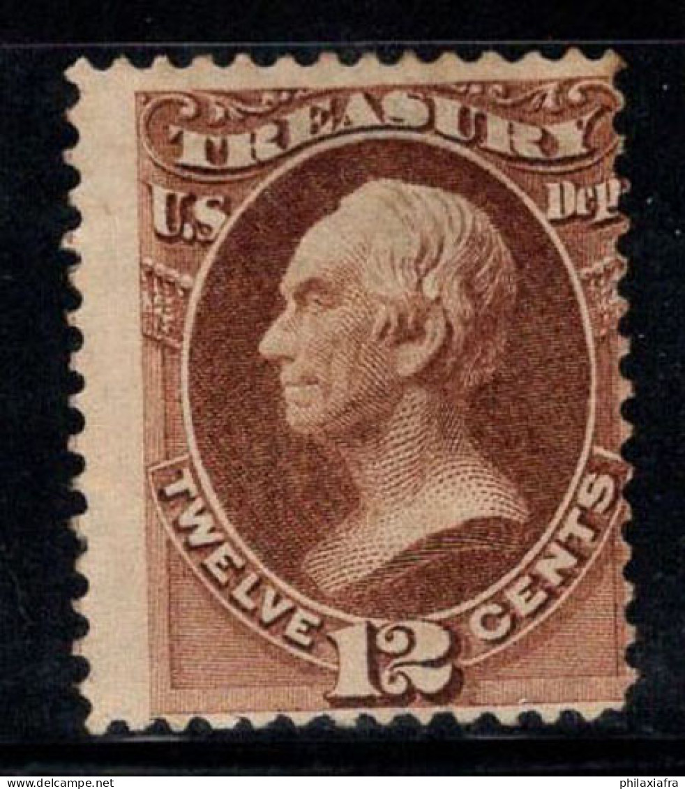 États-Unis 1873 Mi. 77 Sans Gomme 100% Service 12 C , TRÉSORERIE - Dienstzegels