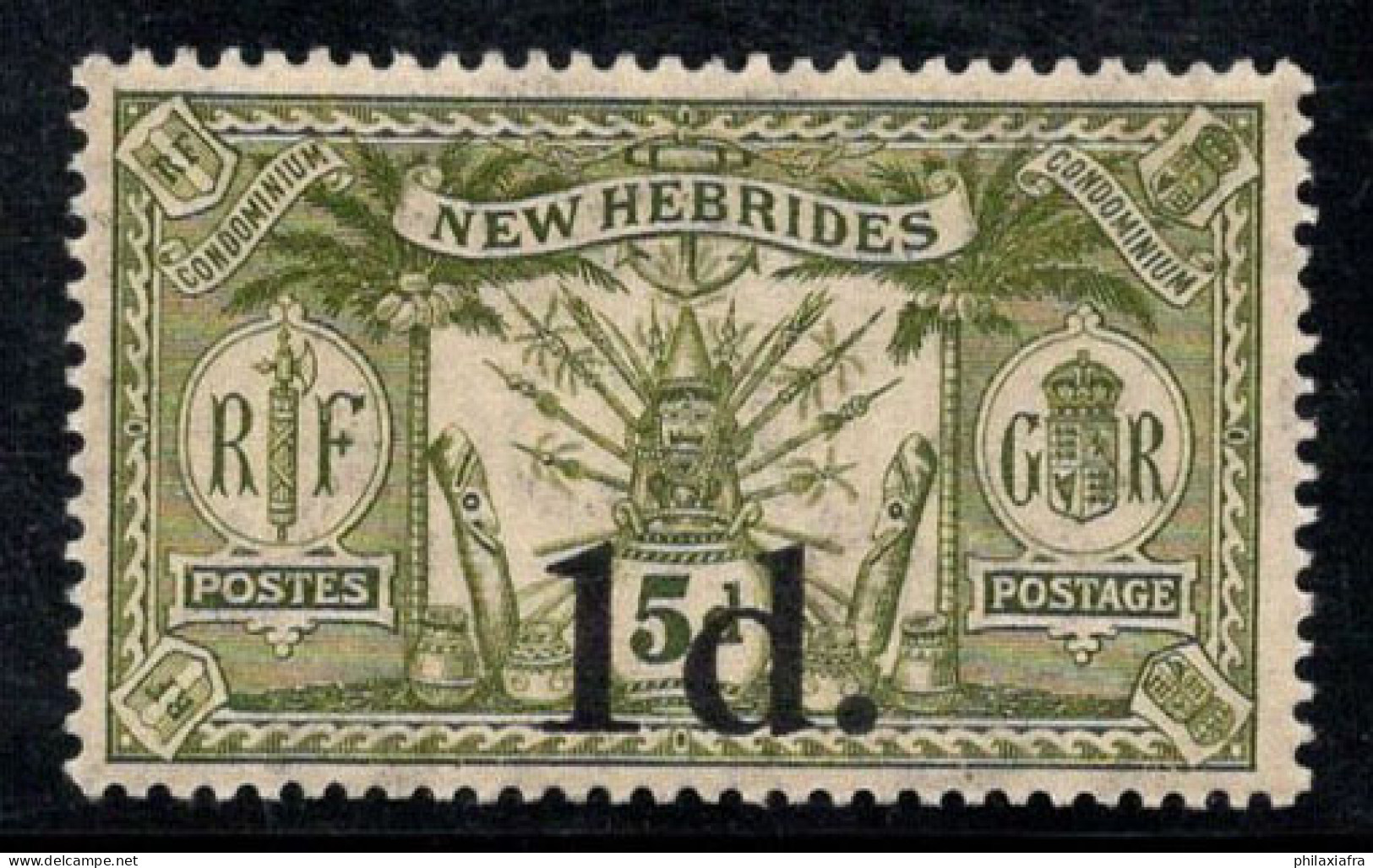 Nouvelles-Hébrides 1920 Mi. 59 Neuf ** 40% Surimprimé 1 J Sur 5 - Unused Stamps