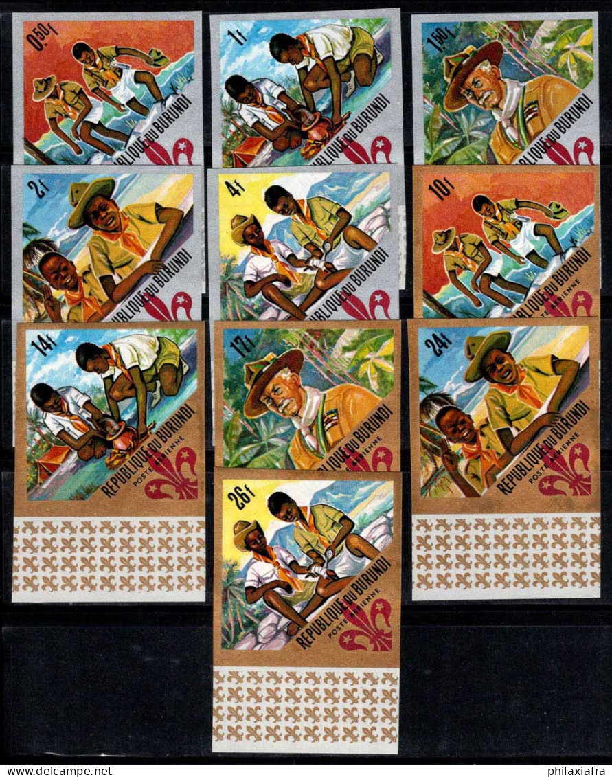 Burundi 1967 Mi. 349-58 B Neuf ** 100% Mouvement Scout,0.50 Fr,1 Fr... - Nuevos