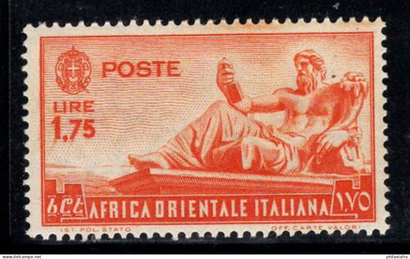 Afrique Orientale Italienne 1938 Sass. 14 Neuf ** 100% 1,75 L.,Monument Du Nil - Eastern Africa