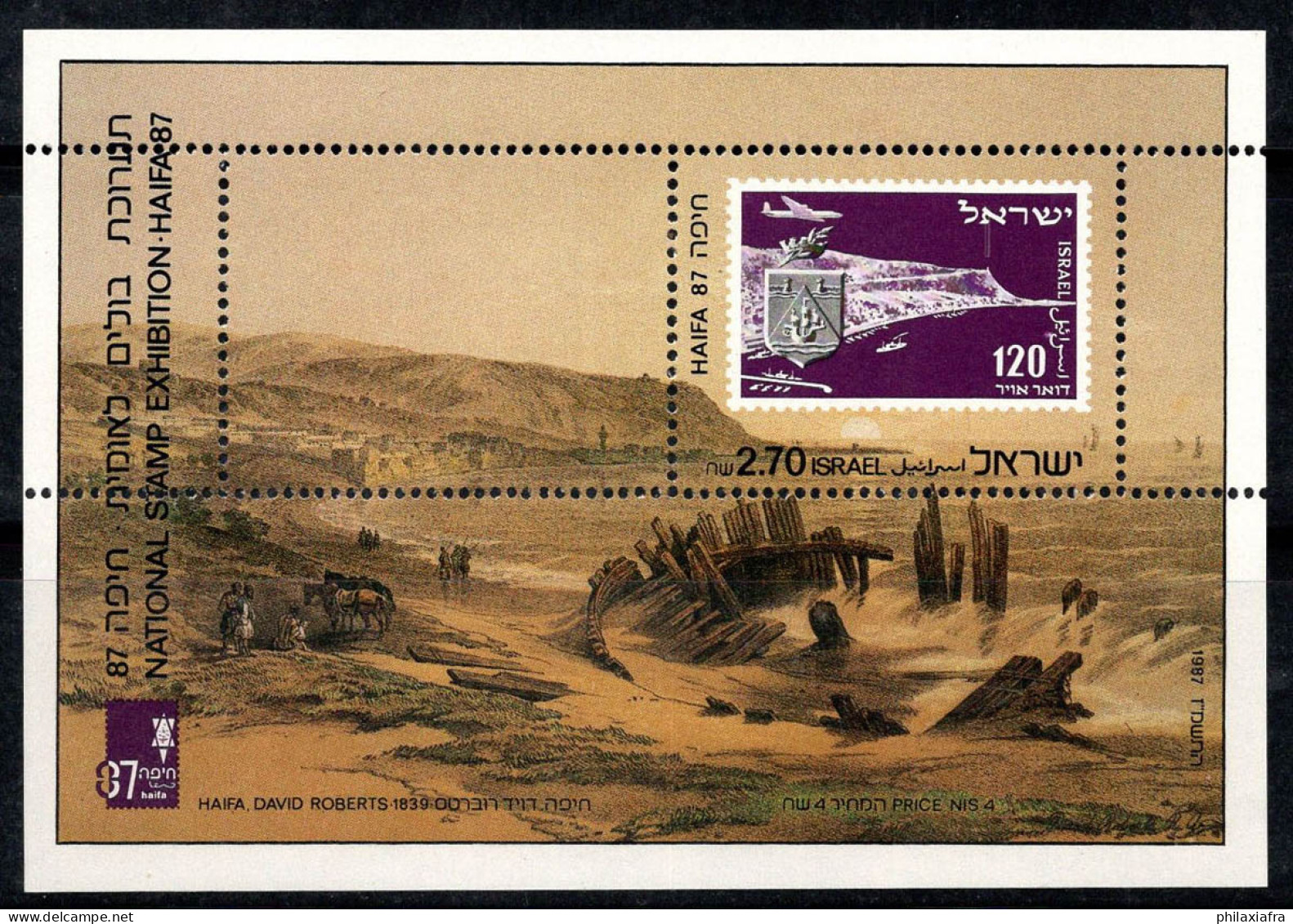 Israël 1987 Mi. Bl. 34 Bloc Feuillet 100% Neuf ** HAÏFA, Exposition De Timbres - Blocs-feuillets