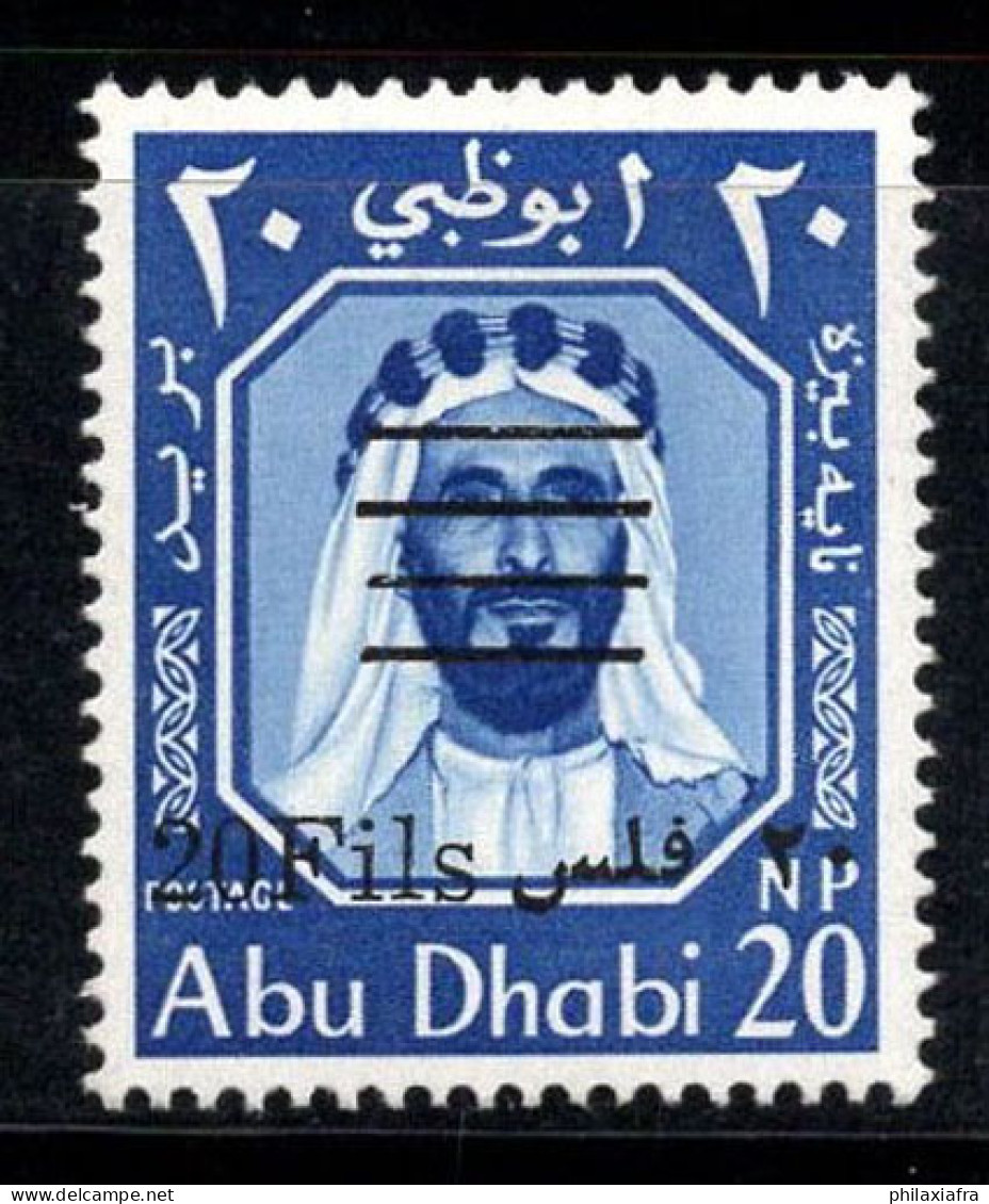 Abou Dhabi 1966 Mi. 17 A Neuf ** 100% 20 F Surimprimé - Abu Dhabi