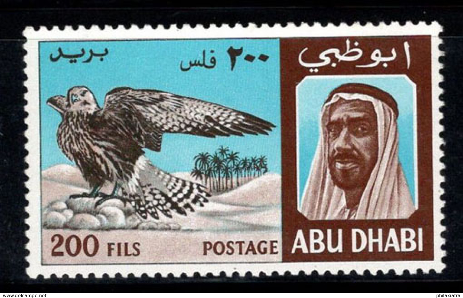 Abou Dhabi 1967 Mi. 35 Neuf ** 100% Faucon, 200 F - Abu Dhabi