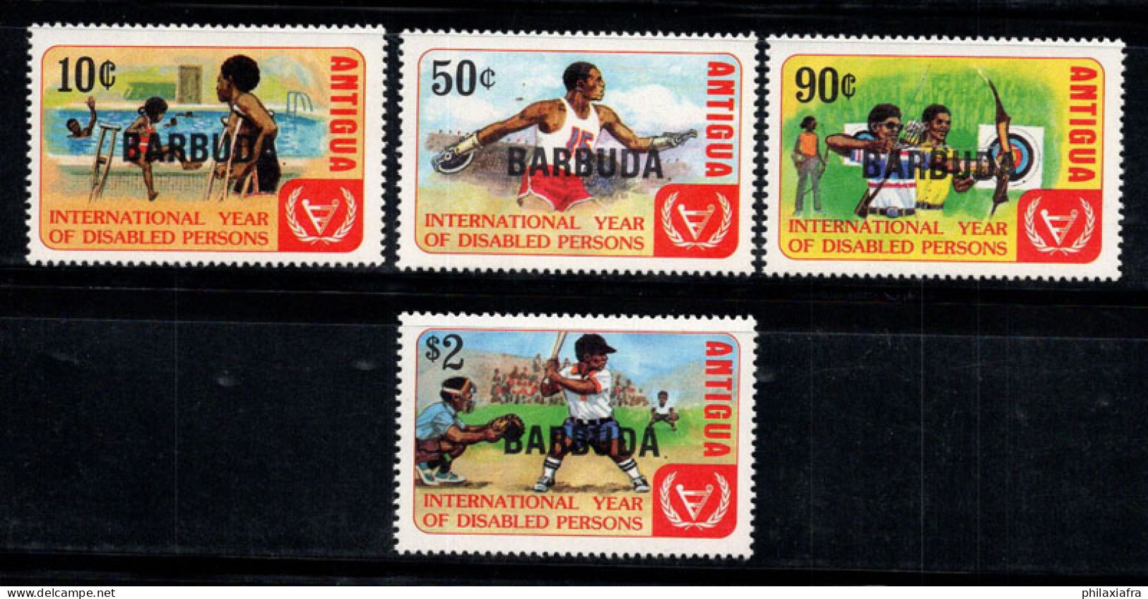 Barbuda 1981 Mi. 599-602 Neuf ** 100% Invalidité,10 C,50 C... - Barbuda (...-1981)