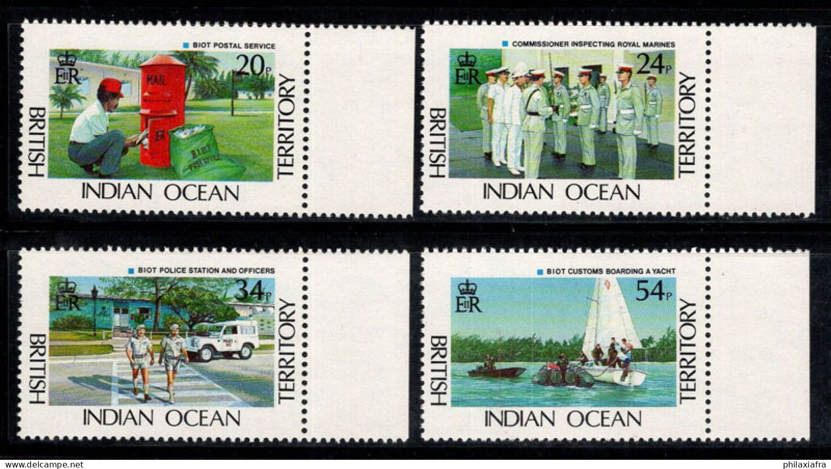 Territoire Britannique De L'océan Indien 1991 Mi. 111-14 Neuf ** 100% Organes De L'État,Facteur - Territoire Britannique De L'Océan Indien