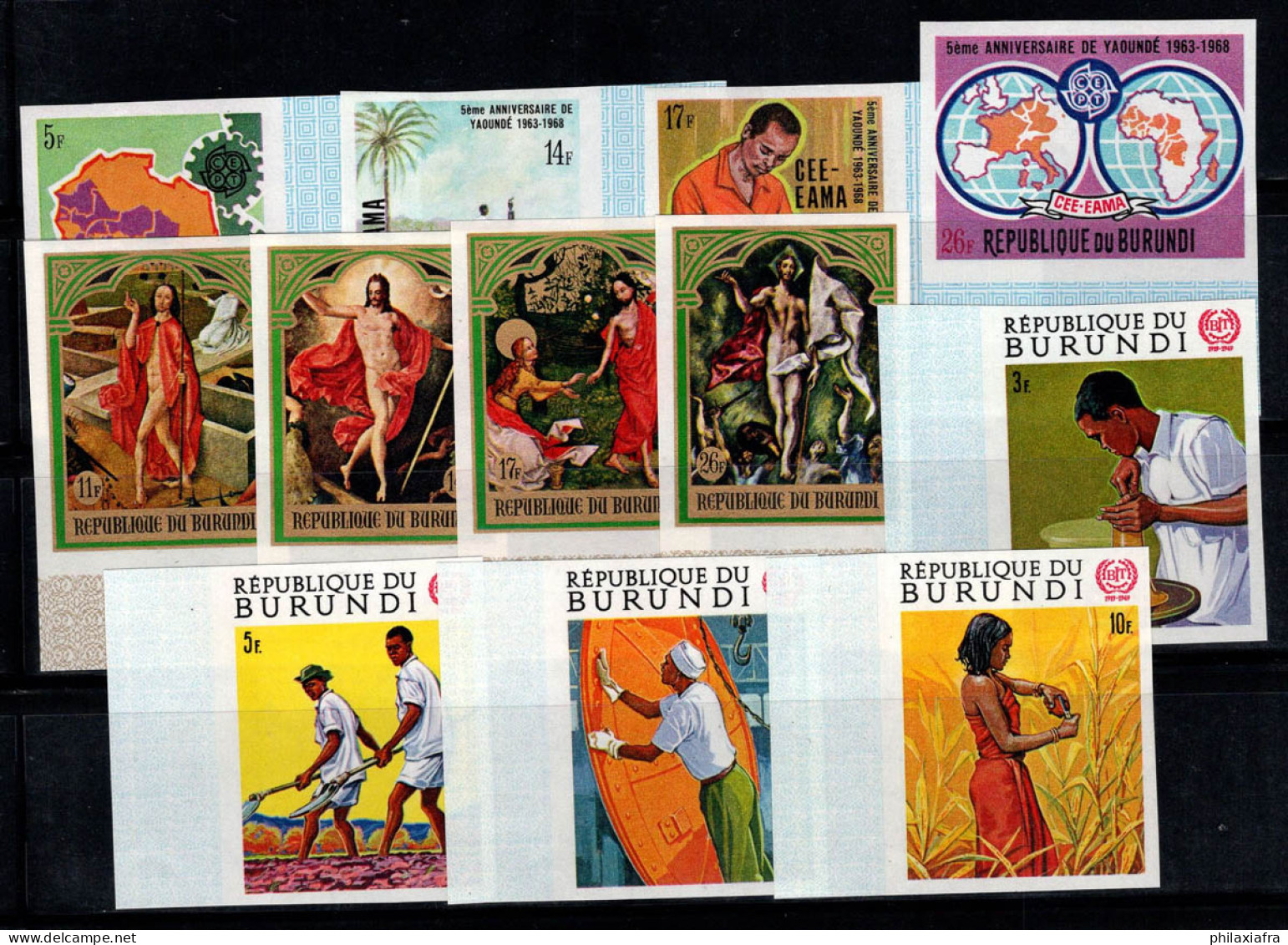 Burundi 1969 Mi. 480-91 B Neuf ** 100% Economie,Travail,Pâques,Peintures - Neufs