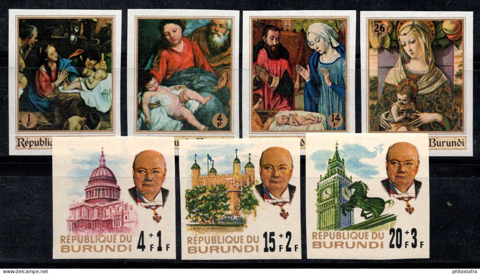 Burundi 1967 Mi. 315-17,382-85 B Neuf ** 100% Noël, Churchill - Unused Stamps