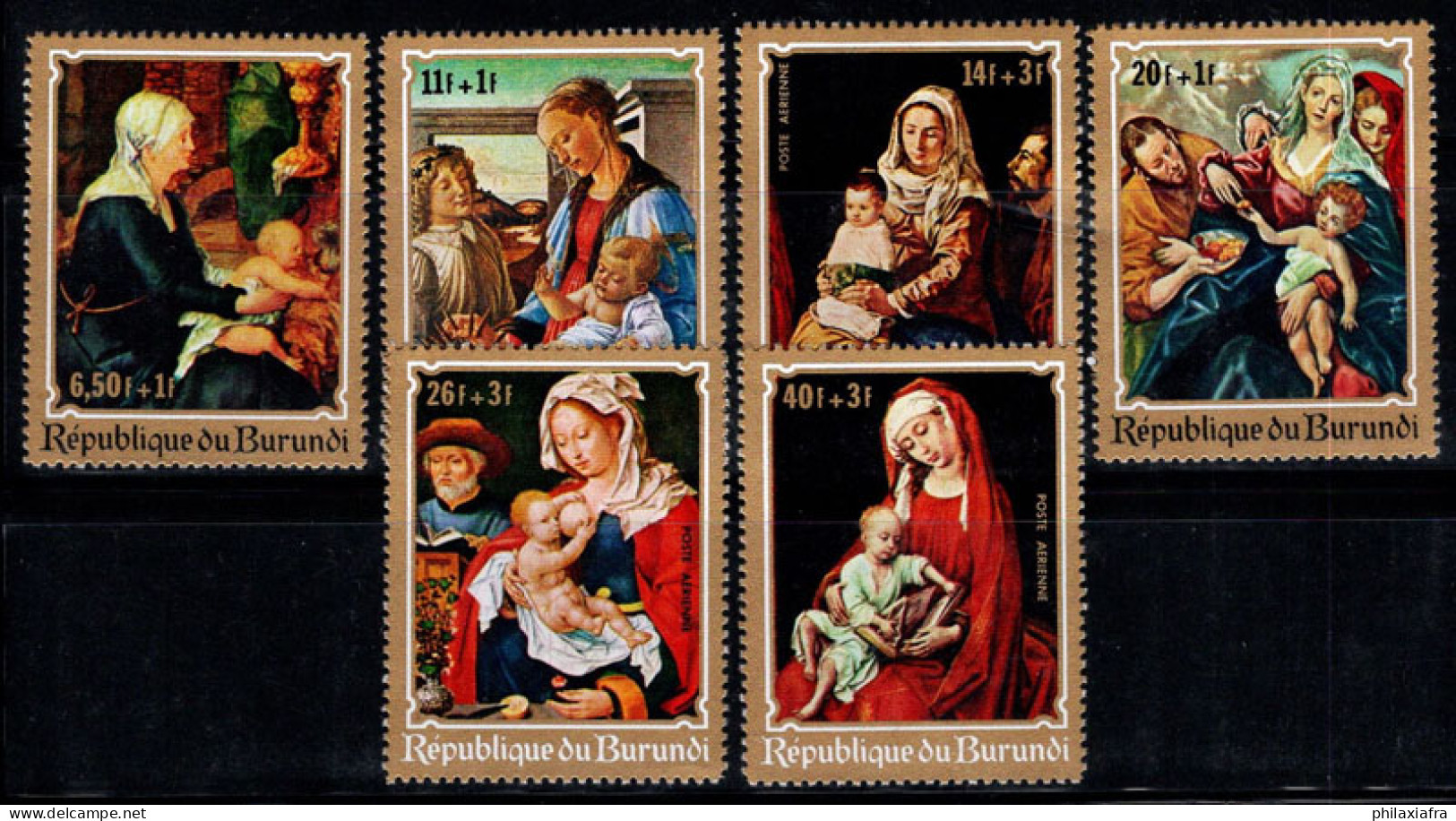 Burundi 1970 Mi. 679-84 A Neuf ** 100% Vierge à L'Enfant,Peintures - Unused Stamps