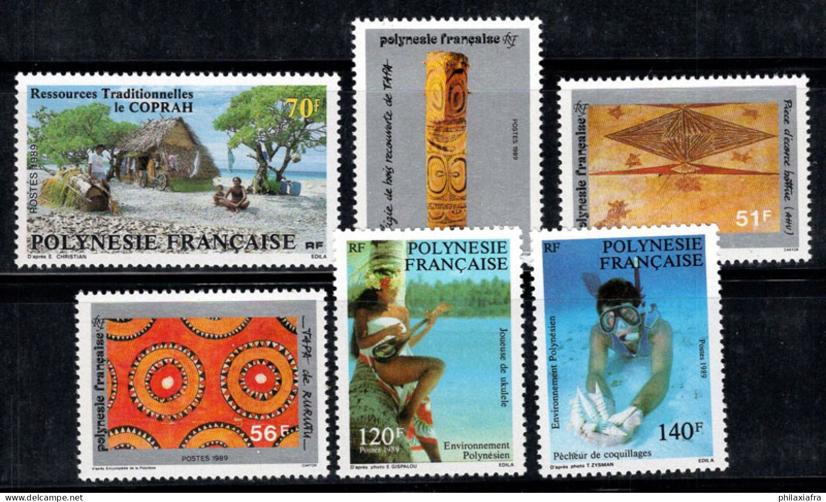 Polynésie Française 1989 Yv. 327-332 Neuf ** 100% Culture, Art - Neufs