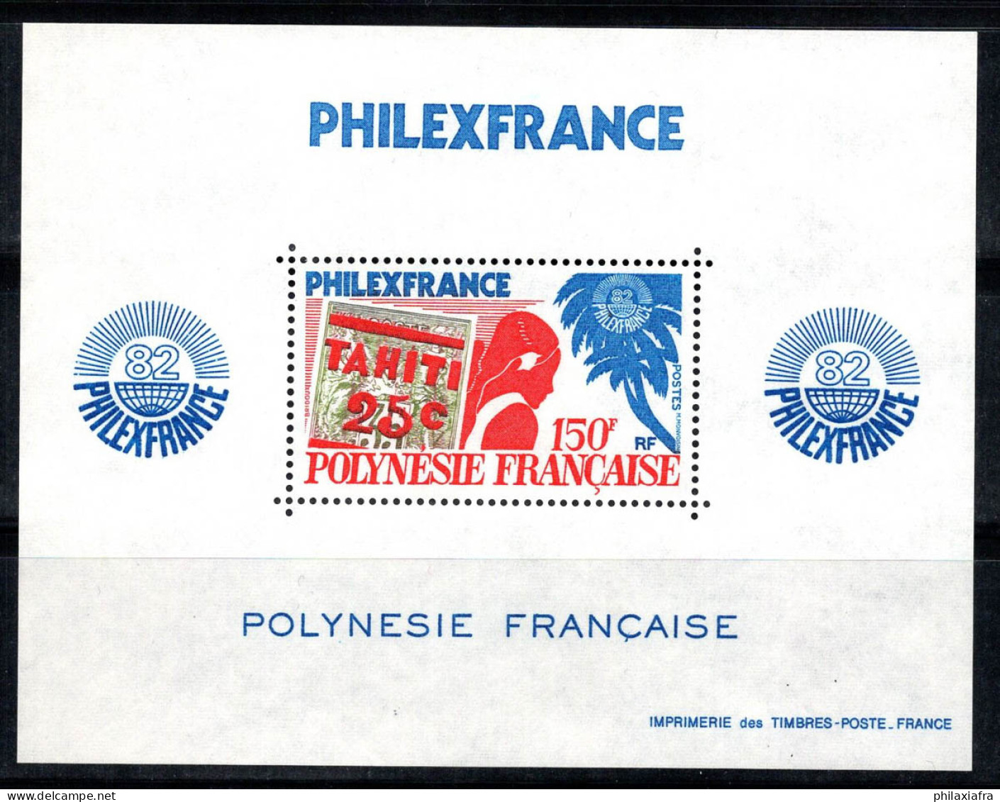 Polynésie Française 1982 Yv. 6 Bloc Feuillet 100% Neuf ** Philexfrance, 150 F - Blocs-feuillets