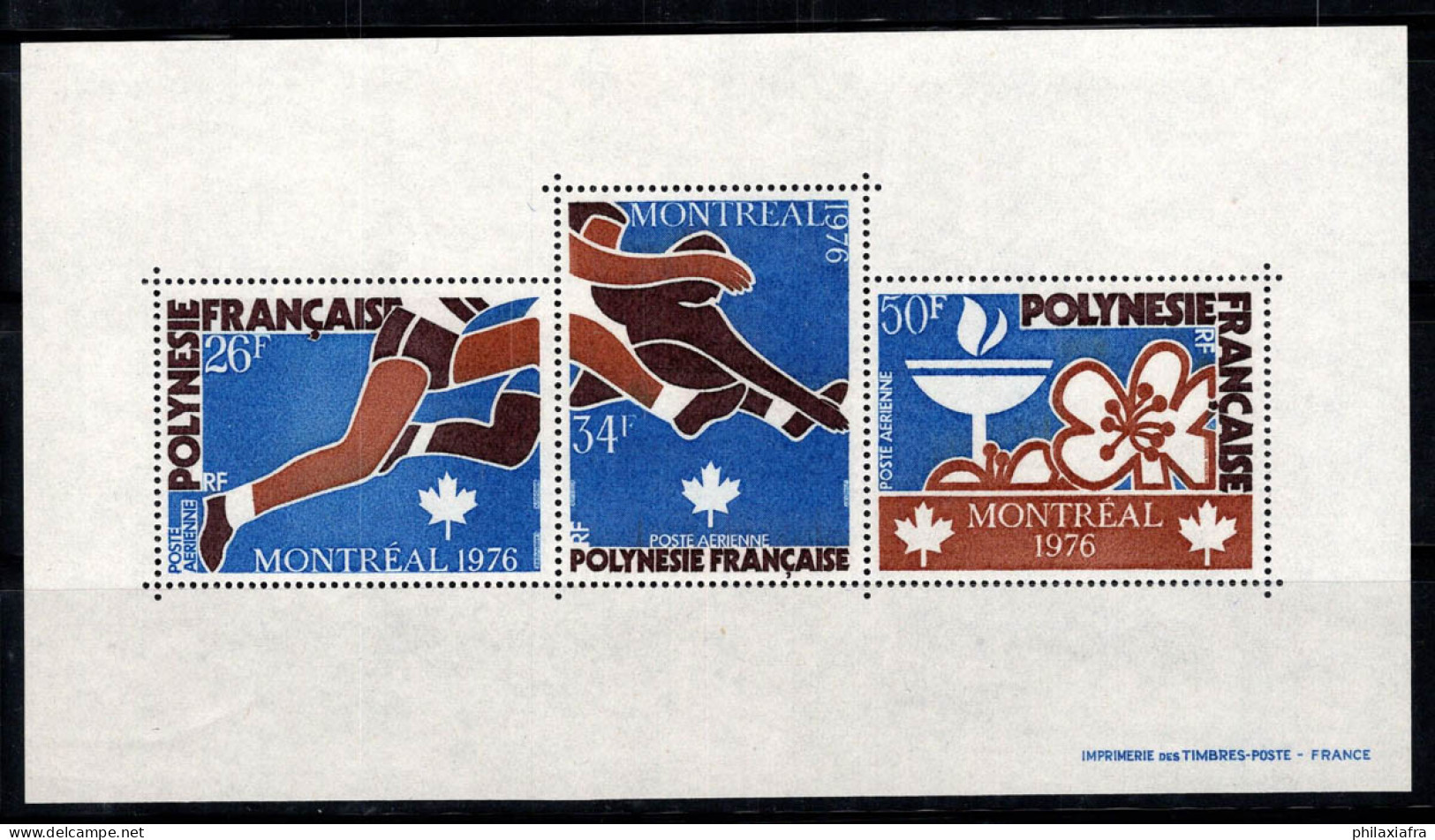 Polynésie Française 1976 Yv. 3 Bloc Feuillet 100% Neuf ** Jeux Olympiques, Sports - Blocs-feuillets