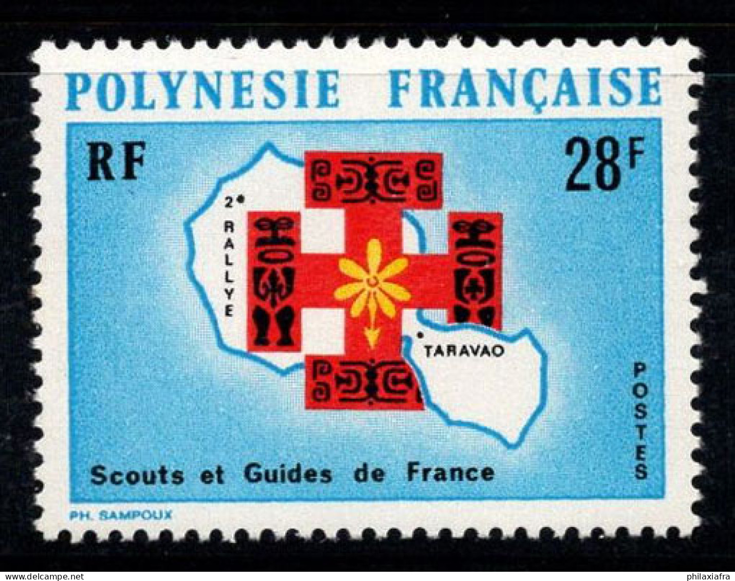 Polynésie Française 1971 Yv. 91 Neuf * MH 100% 28 F, Scout - Neufs