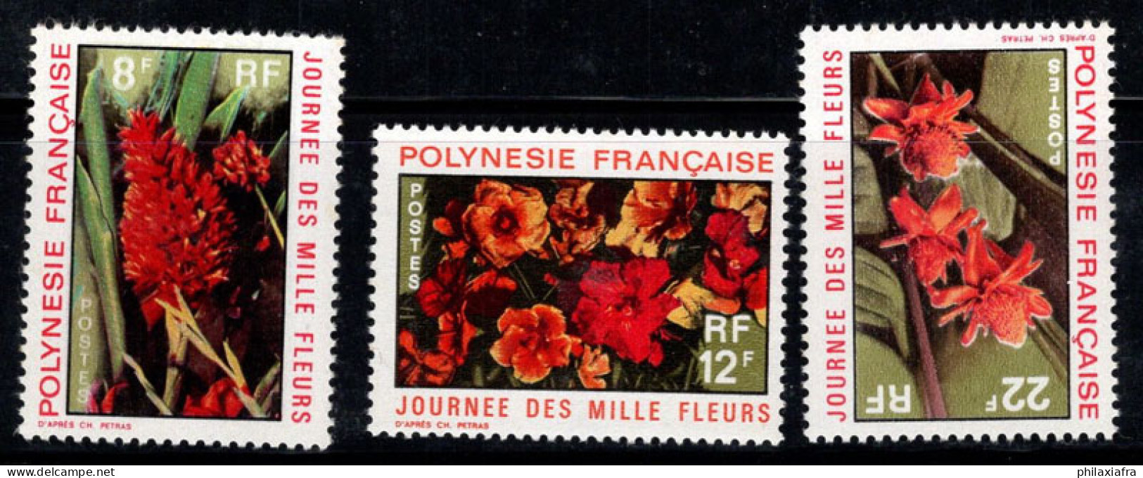 Polynésie Française 1971 Yv. 83-85 Neuf ** 100% Fleurs, Flore - Neufs