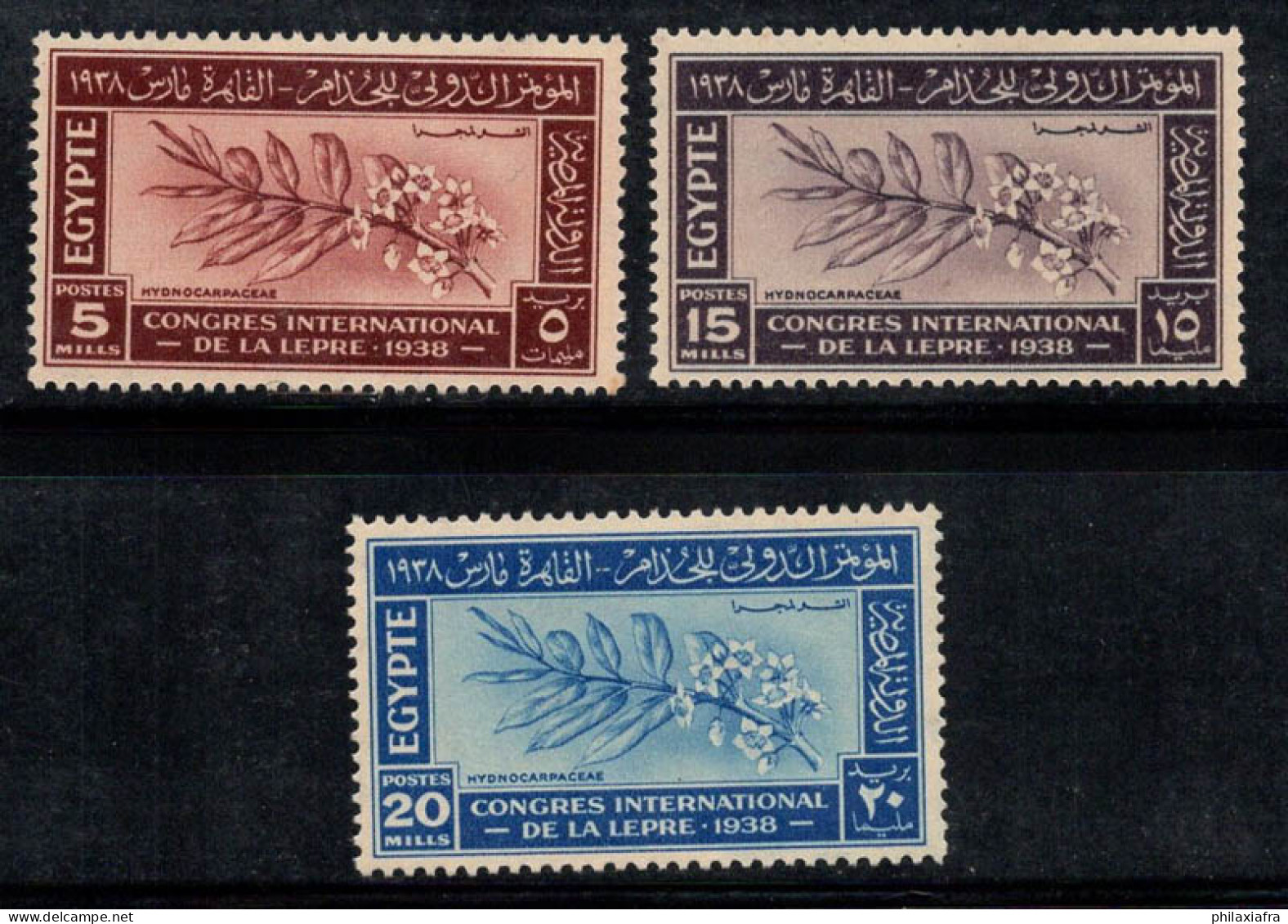 Égypte 1938 Mi. 248-250 Neuf ** 60% Fleur - Unused Stamps