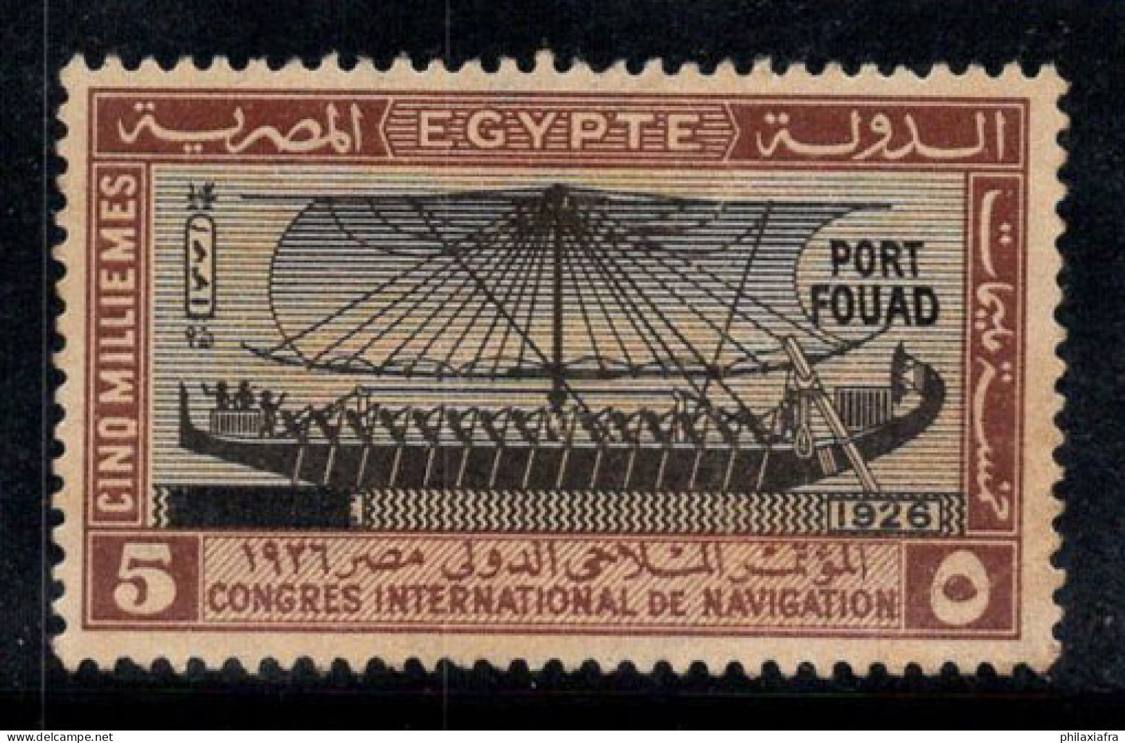 Égypte 1926 Mi. 112 Neuf * MH 40% Surimprimé 5 M, Port Fouad - Neufs