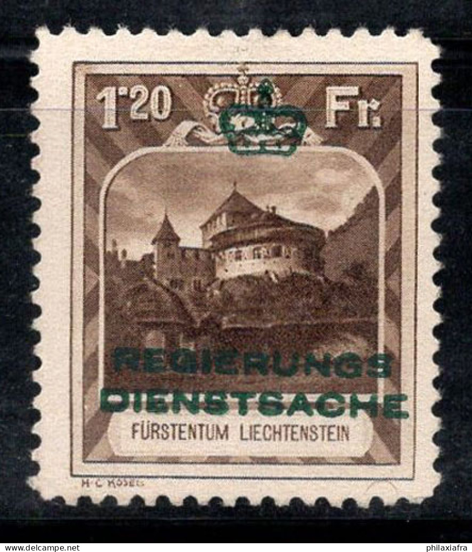 Liechtenstein 1932 Mi. 8 A Neuf * MH 100% Service 1.20 FR, Regierungs Dienstsache - Service