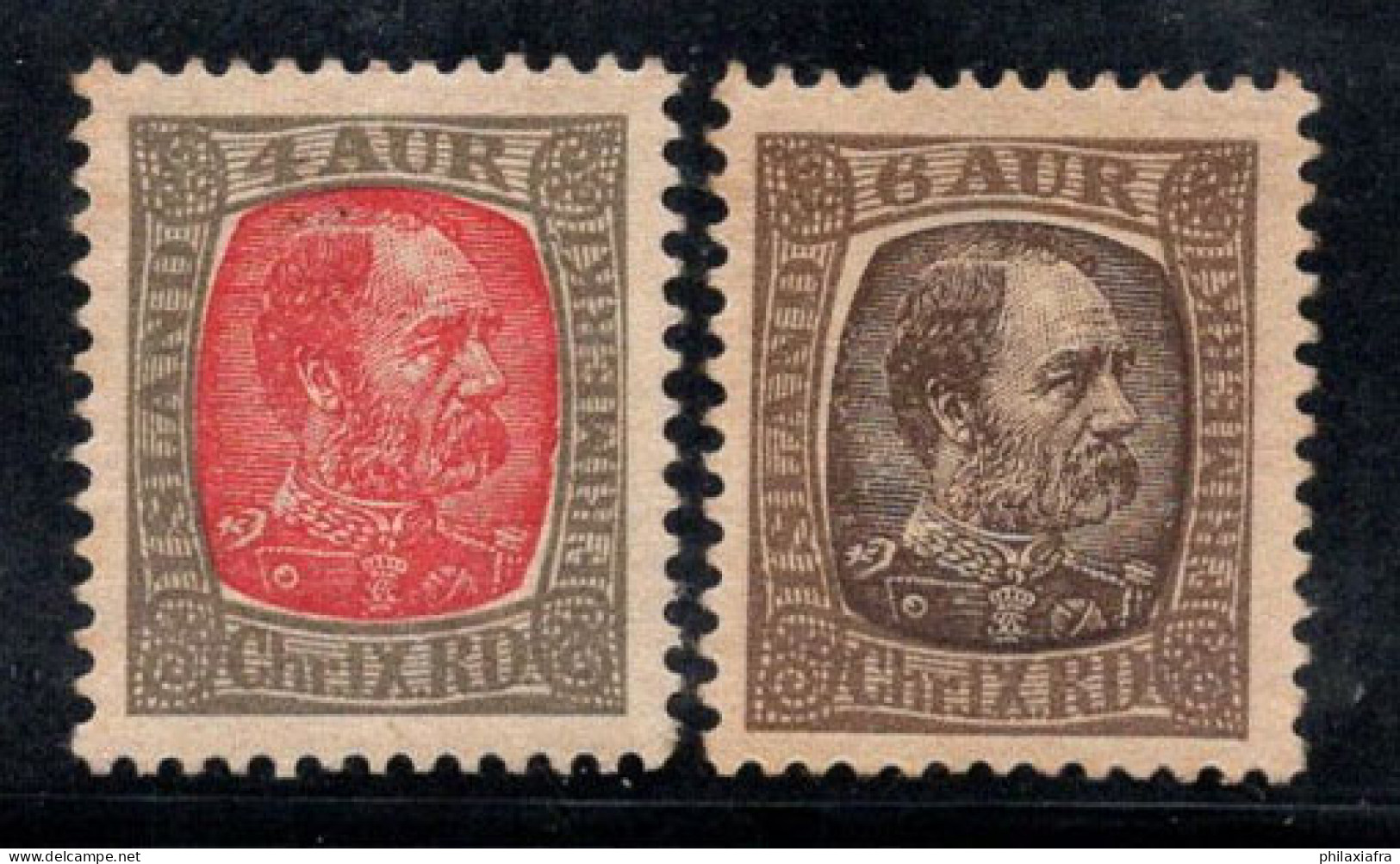 Islande 1902 Mi. 36, 38 Neuf * MH 40% 4, 6 A, Roi Christian IX - Ongebruikt