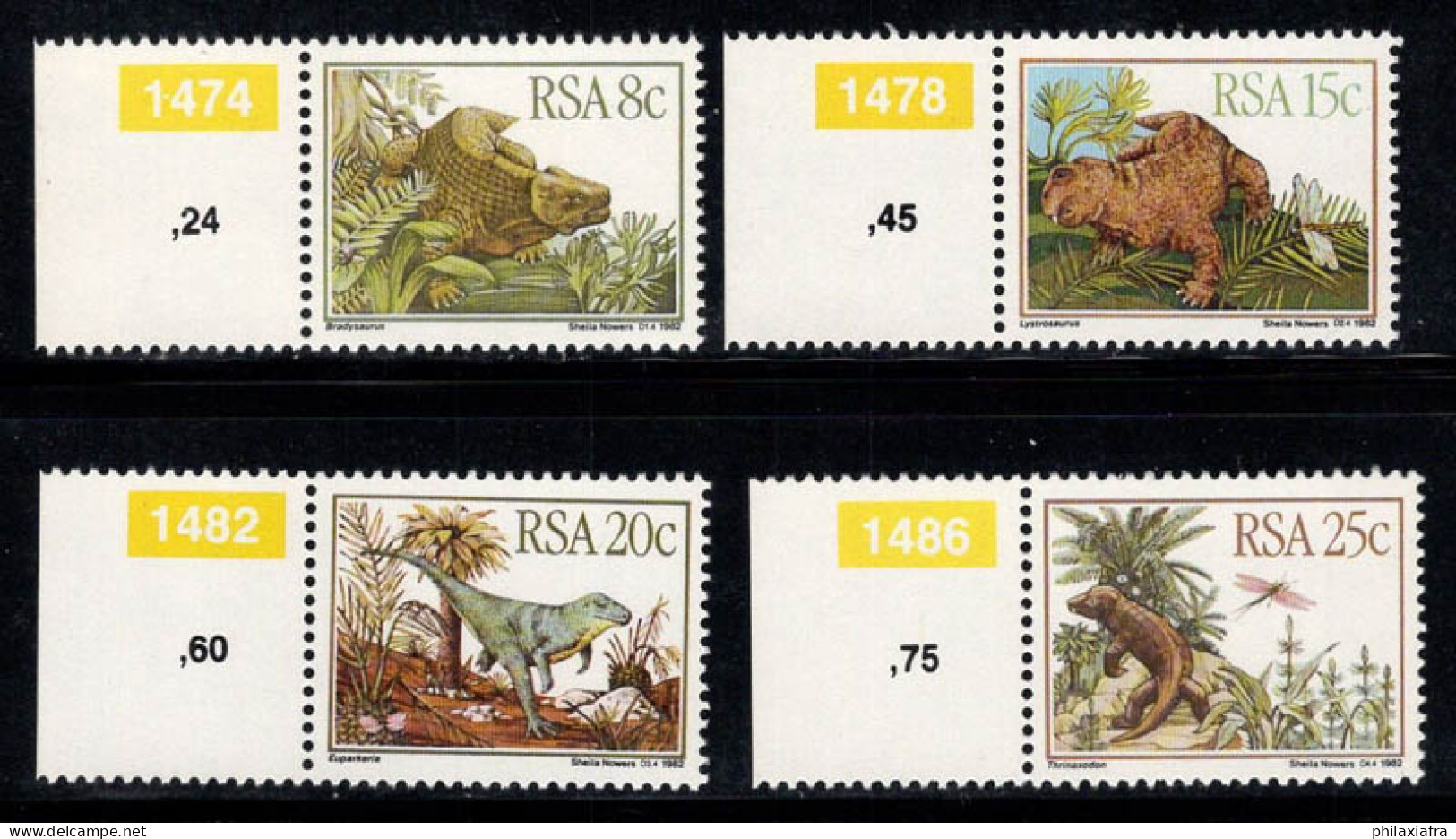 Afrique Du Sud 1982 Mi. 622-625 Neuf ** 100% Animaux Préhistoriques - Neufs