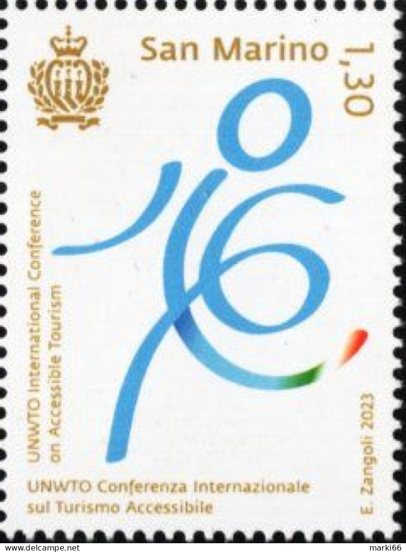 San Marino - 2023 - UNWTO International Conference On Accessible Tourism - Mint Stamp - Nuevos