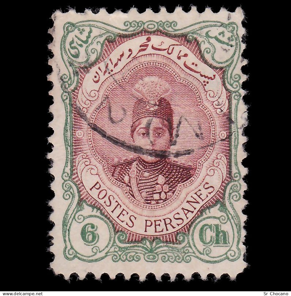 IRAN.Persia.Ahmad Sha.1911-13.6c.SCOTT 486.USED - Iran