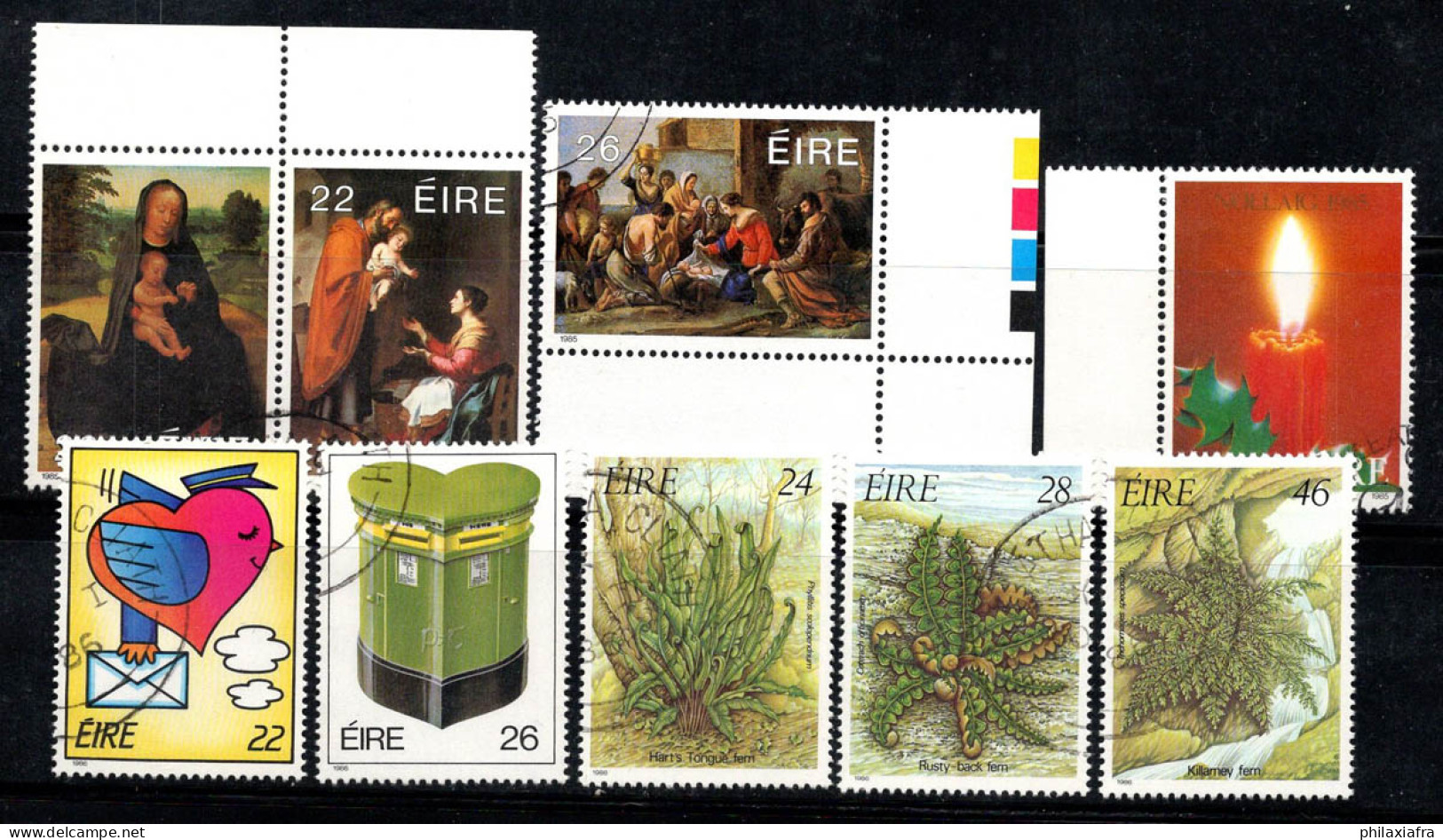 Irlande 1985-86 Mi. 580-88 Oblitéré 100% Plantes,Saint-Valentin,Noël,Peintures - Oblitérés