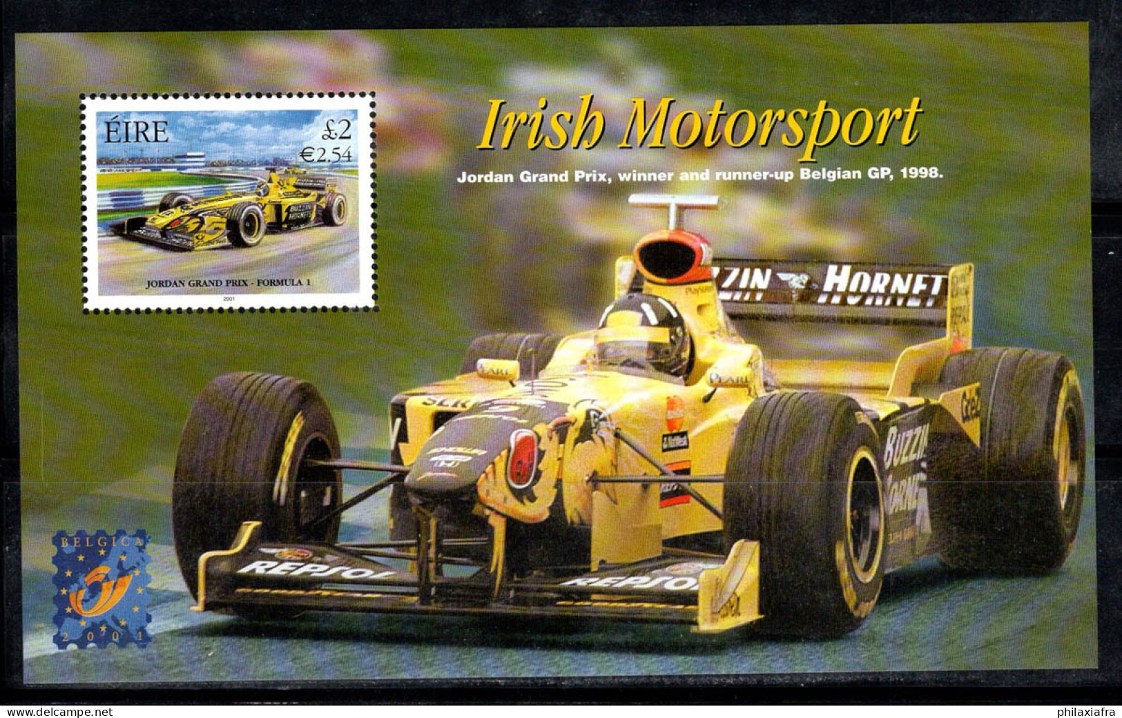 Irlande 2001 Mi. Bl.38 I Bloc Feuillet 100% Neuf ** 2 £, Irish Motorsport - Blocs-feuillets