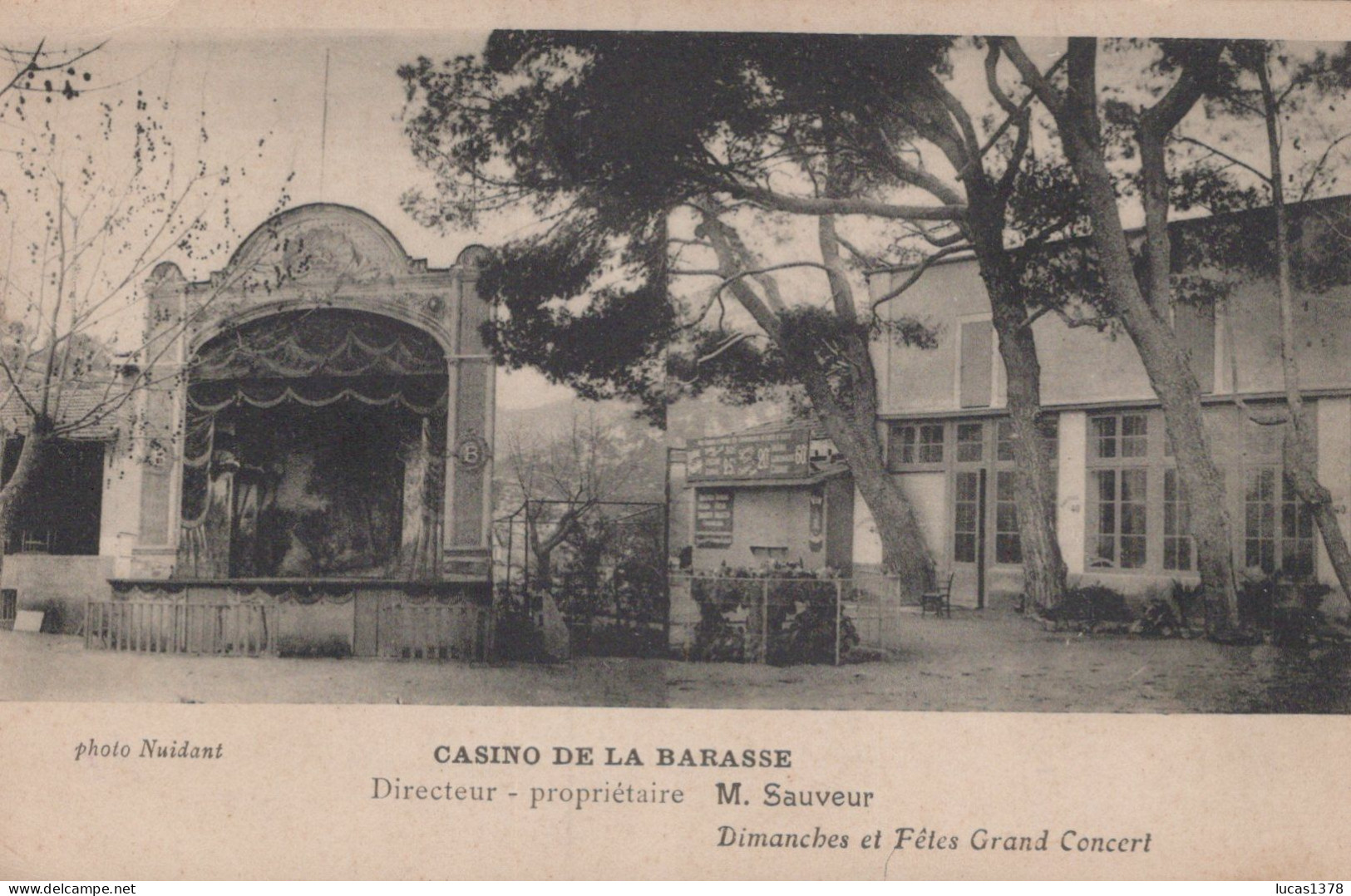 13 / MARSEILLE / CASINO DE LA BARASSE / DIRECTEUR M SAUVEUR / RARE - Saint Marcel, La Barasse, St Menet