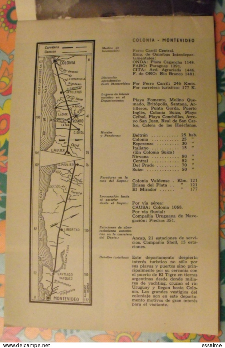 Uruguay. Turismo En El Oeste. Document Touristique Vers 1960 - Culture