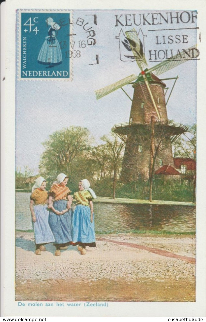 NEDERLAND - 1958 - CARTE MAXIMUM - COSTUMES TRADITIONNELS - Cartes-Maximum (CM)