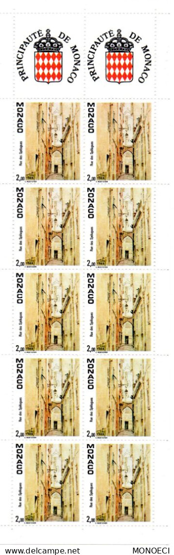 MONACO -- MONTE CARLO -- Carnet -- Timbres 2 Francs 1989 La Rue Des Spélugues - Postzegelboekjes