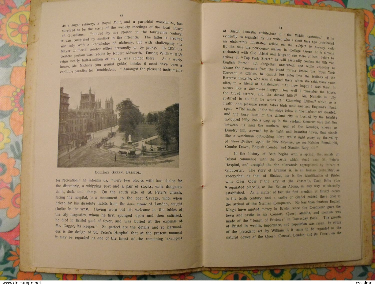 Bristol, the central port of England. Great western railway 1910. photos + plan